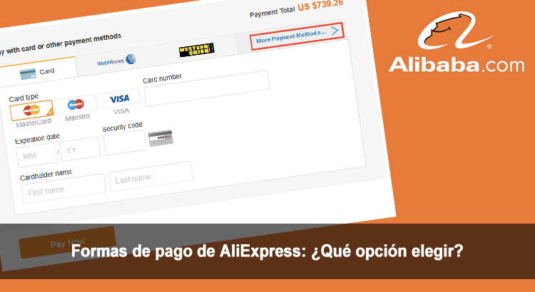 Formas pago Aliexpress